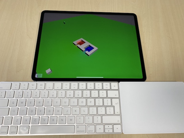 iPad with keyboard and trackpad